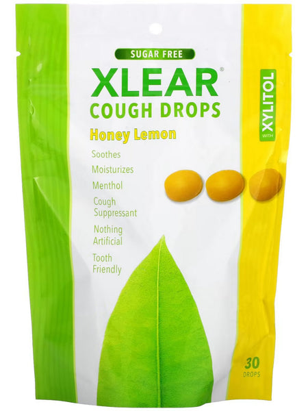 Xlear, Honey Lemon Cough Drops with Xylitol, 30 Drops