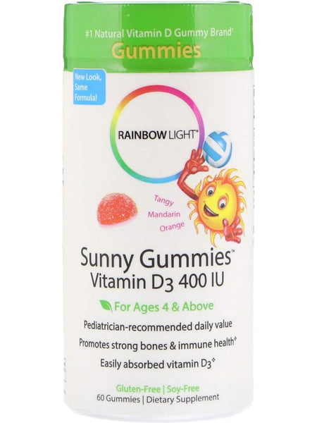 Rainbow Light, Sunny Gummies Vitamin D3 (400 IU), 60 Gummies