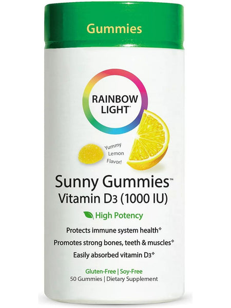 Rainbow Light, Sunny Gummies Vitamin D3 (1000IU), 50 Gummies