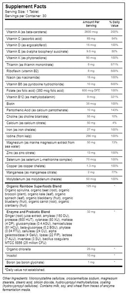 Rainbow Light, High Potency Prenatal One Daily Multivitamin, 30 Vegan Tablets