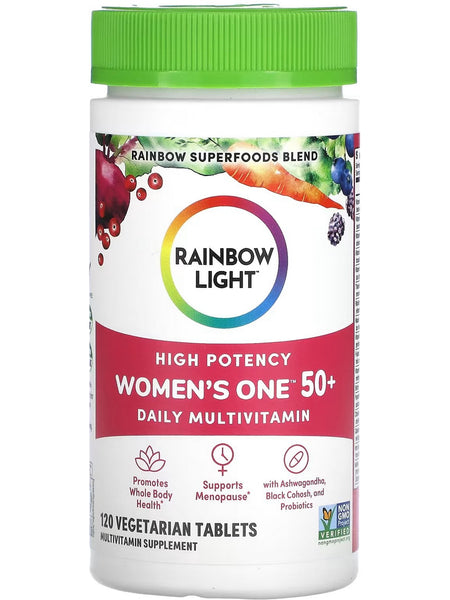 Rainbow Light, High Potency Women's One 50+ Multivitamin, 120 Vegetarian Tablets