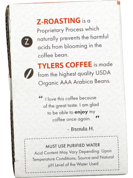 Tylers Coffee, Acid-Free Organic Decaf, 16 K-Cup Pod's