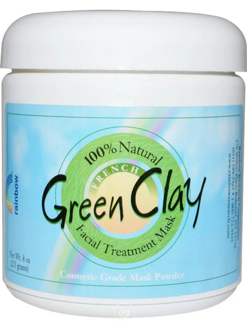 Rainbow Research, French Green Clay Jar, 8 oz