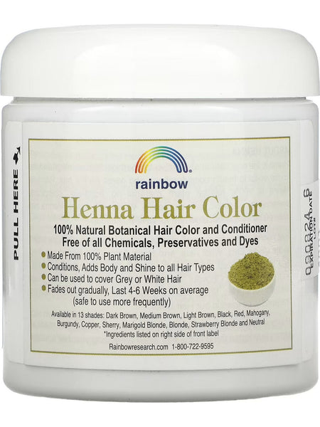 Rainbow Research, Henna, Red, 4 oz