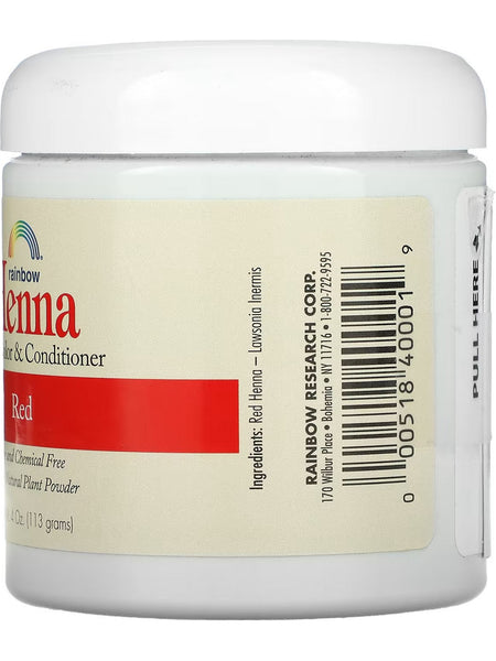 Rainbow Research, Henna, Red, 4 oz