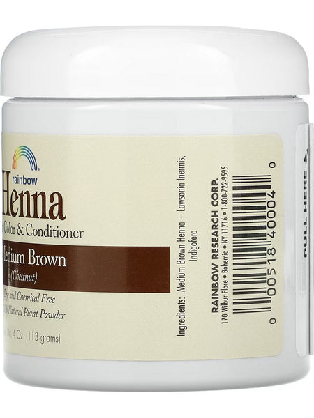 Rainbow Research, Henna, Medium Brown (Chestnut), 4 oz