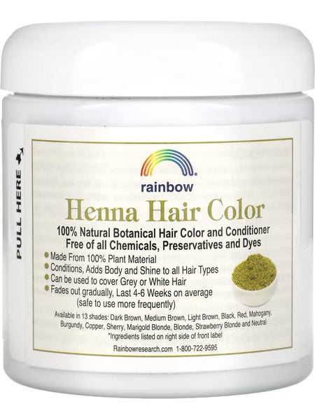 Rainbow Research, Henna, Burgundy (Dark Auburn), 4 oz