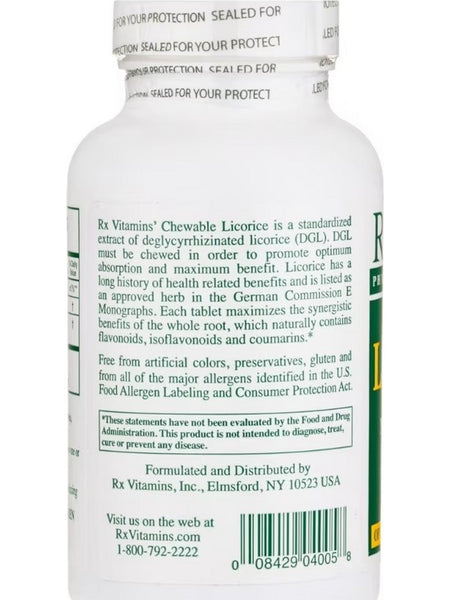 Rx Vitamins, Licorice, Deglycyrrhizinated, 90 Chewable Tablets