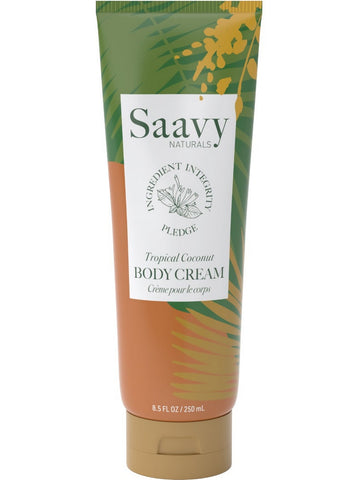 Saavy Naturals, Body Cream, Tropical Coconut, 8.5 fl oz