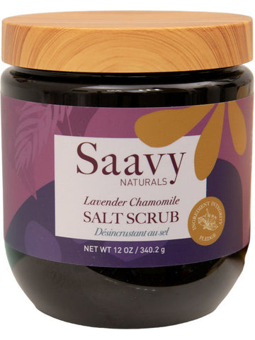 Saavy Naturals, Salt Scrub, Lavender Chamomile, 12 oz