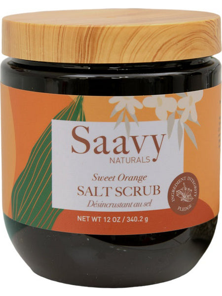 Saavy Naturals, Salt Scrub, Sweet Orange, 12 oz