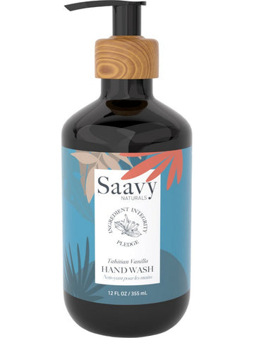 Saavy Naturals, Hand Wash, Tahitian Vanilla, 12 fl oz