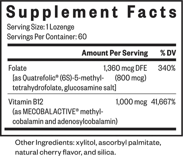 Seeking Health, Methyl B12 with L-Methylfolate, 60 lozenges (formerly Active B12 with L-5-MTHF)