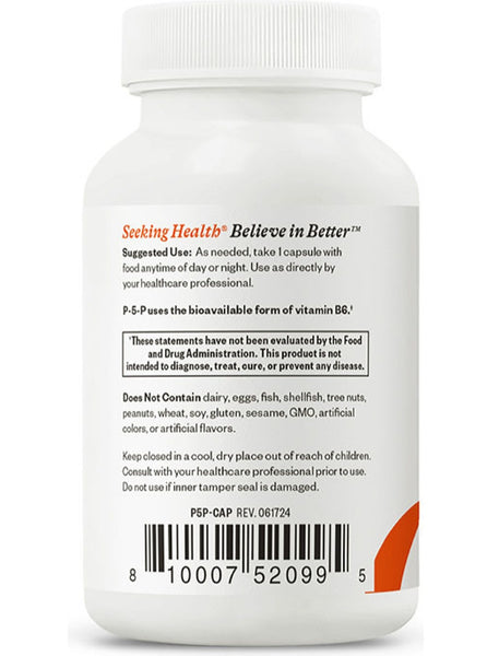 Seeking Health, P-5-P (Pyridoxal 5-Phosphate) 25 mg, 100 vegetarian capsules