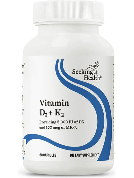 Seeking Health, Vitamin D3 + K2, 60 vegetarian capsules