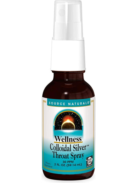 Source Naturals, Wellness Colloidal Silver Throat Spray 30 ppm, 2 oz