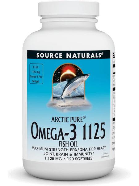 Source Naturals, ArcticPure Omega 3 1125 Fish Oil, 120 softgels