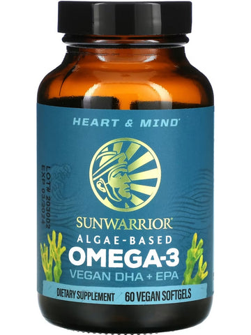 Sunwarrior, Algae-Based Omega-3 Vegan DHA + EPA, 60 Vegan Softgels