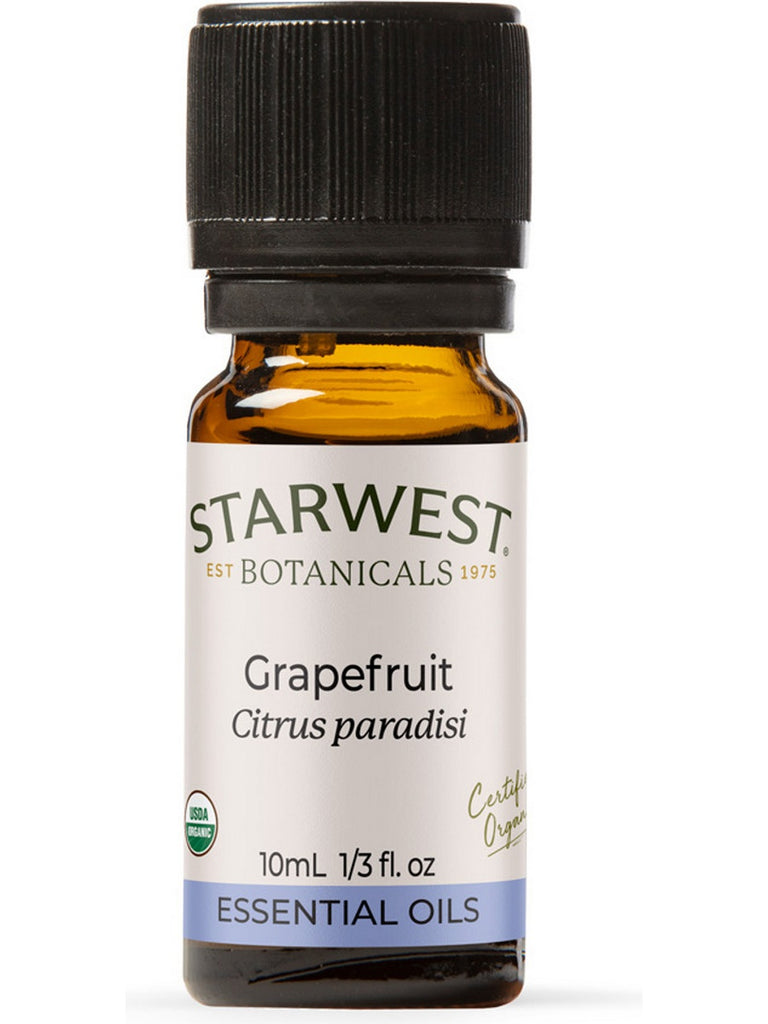 Starwest Botanicals, Grapefruit Essential Oil Organic, 1/3 fl oz