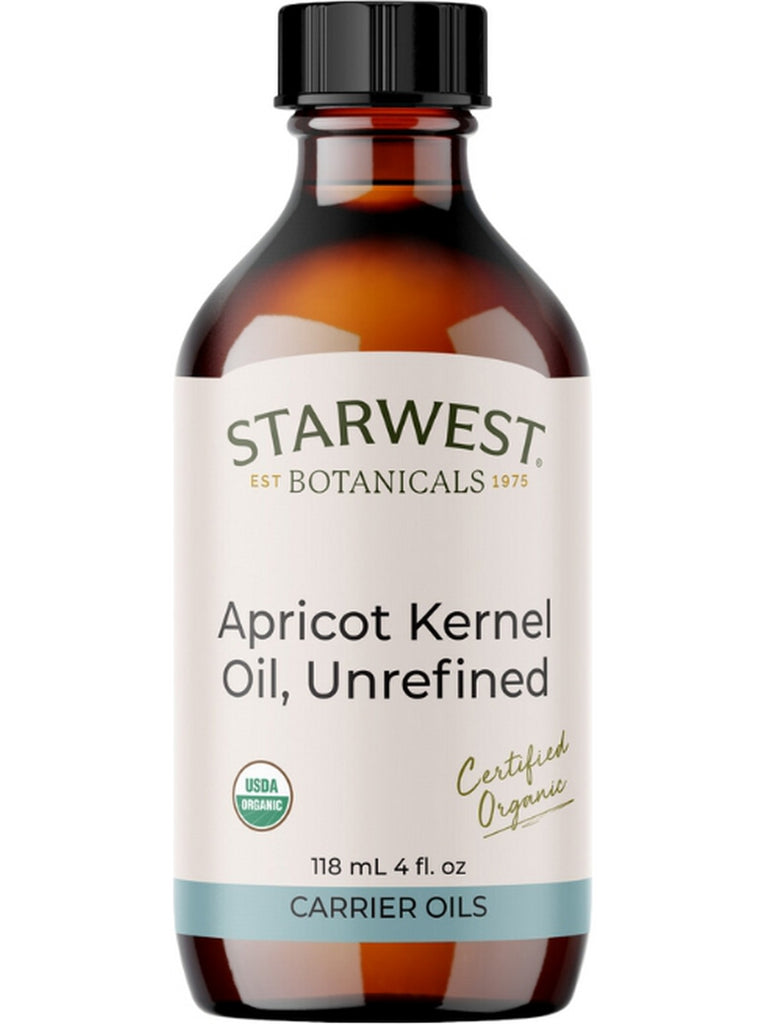 Starwest Botanicals, Apricot Kernel Oil Organic, 4 fl oz