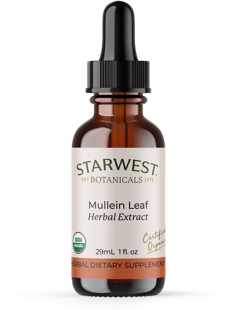 Starwest Botanicals, Mullein Leaf Extract Organic, 1 fl oz