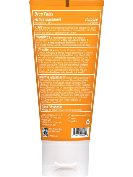 Think, Thinkdaily Tinted Face Zinc Oxide 24.25% Sunscreen SPF 30, 2 fl oz