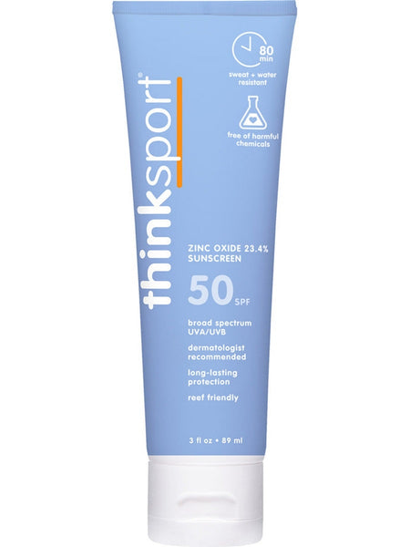 Think, Thinksport Zinc Oxide 23.4% Sunscreen SPF 50, 3 fl oz