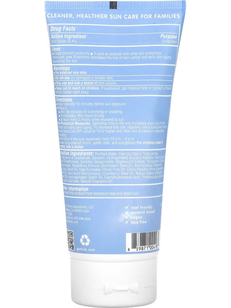 Think, Thinksport Zinc Oxide 23.4% Sunscreen SPF 50, 6 fl oz