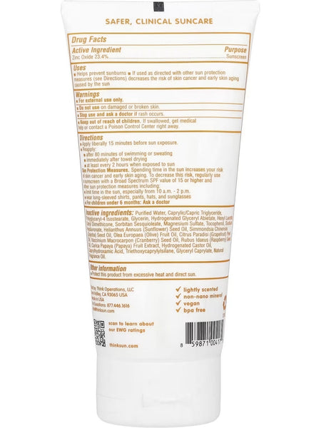 Think, Thinkbaby Zinc Oxide 23.4% Sunscreen SPF 50, 6 fl oz