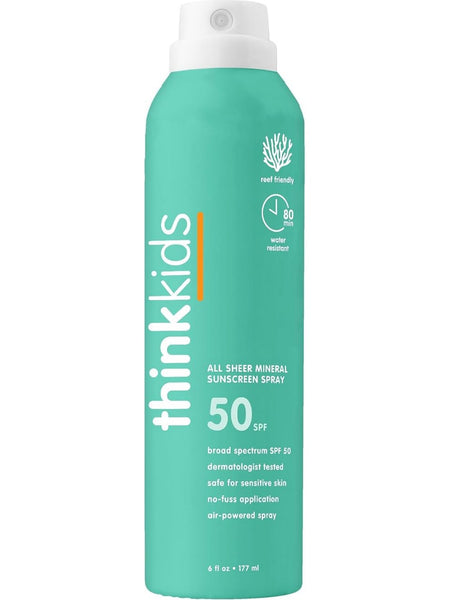 Think, Thinkkids All Sheer Mineral Sunscreen Spray SPF 50, 6 fl oz