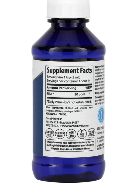 Trace Minerals, Colloidal Silver 30 PPM, 4 fl oz