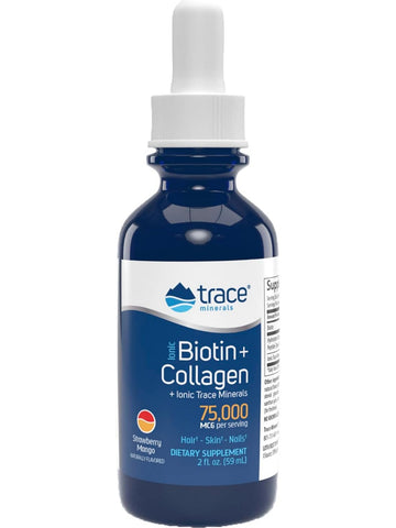 Trace Minerals, Ionic Biotin + Collagen, 75,000 mcg, 2 fl oz