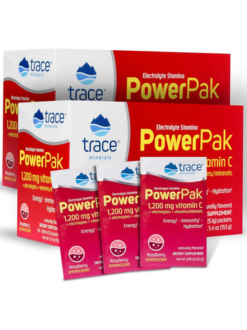 Trace Minerals, Electrolyte Stamina Power Pak, Raspberry, 30 Packets