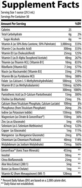 Trace Minerals, Liquid Multi Vitamin, Mineral Orange Mango, 30 fl oz