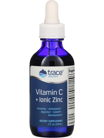 Trace Minerals, Ionic Vitamin C + Ionic Zinc, 2 fl oz