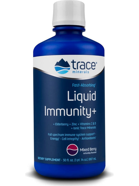 Trace Minerals, Liquid Immunity+, Mixed Berry, 30 fl oz