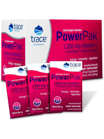 Trace Minerals, Electrolyte Stamina Power Pak, Mixed Berry, 30 Packets