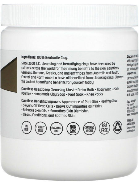 Trace Minerals, TMskincare, Bentonite Clay, 16 oz