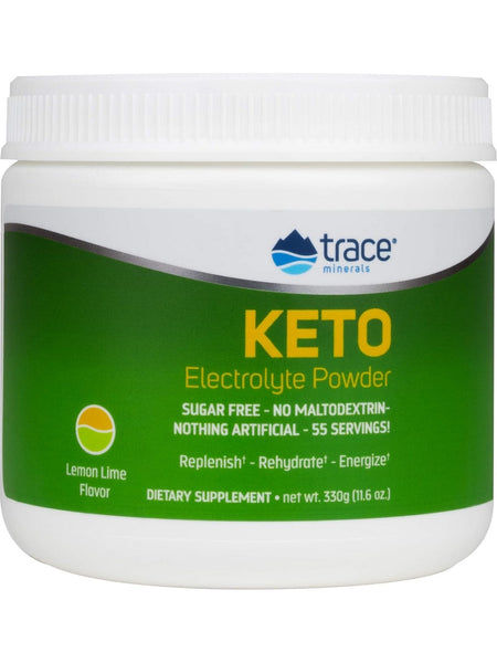 Trace Minerals, KETO Electrolyte Powder, Lemon Lime, 330 g