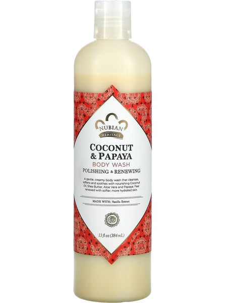 Nubian Heritage, Body Wash Coconut & Papaya, 13 fl oz