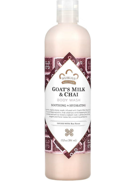 Nubian Heritage, Body Wash Goat's Milk & Chai, 13 fl oz