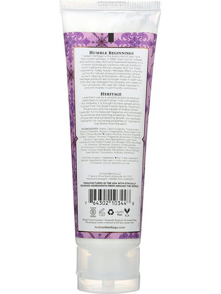 Nubian Heritage, Hand Cream Lavender & Wildflowers, 4 oz