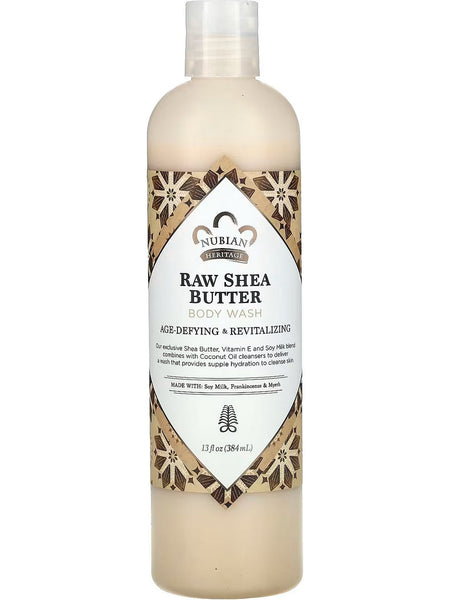 Nubian Heritage, Body Wash Raw Shea Butter, 13 oz