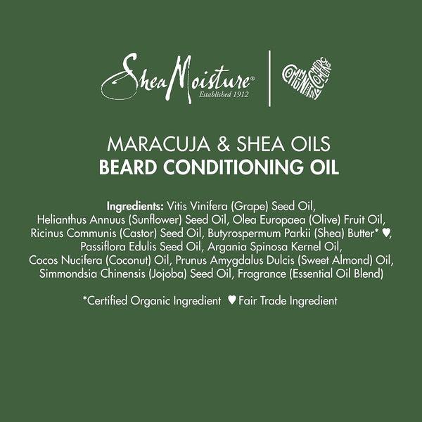 SheaMoisture, Men, Maracuja Oil and Shea Butter, Beard Conditioning Oil, 3.2 fl oz