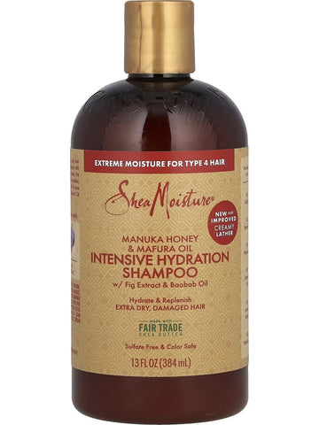 SheaMoisture, Manuka Honey and Mafura Oil, Intensive Hydration Shampoo with Fig Extract and Baobab Oil, 13 fl oz