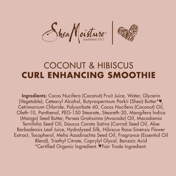 SheaMoisture, Coconut and Hibiscus, Curl Enhancing Smoothie with Silk Protein and Neem Oil, 12 oz