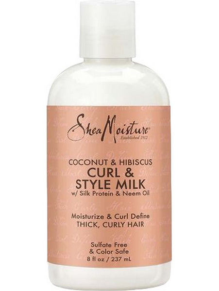 SheaMoisture, Coconut and Hibiscus, Curl and Style Milk with Silk Protein and Neem Oil, 8 fl oz