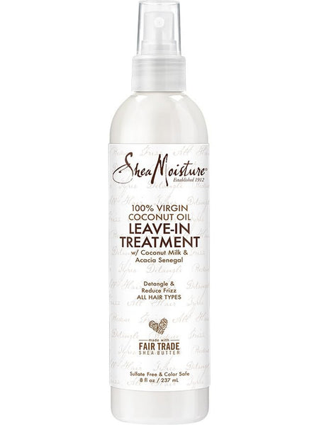 SheaMoisture, 100% Virgin Coconut Oil, Leave-In Treatment with Coconut Milk and Acacia Senegal, 8 fl oz