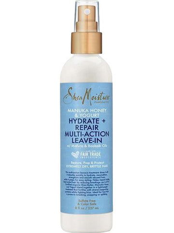 SheaMoisture, Manuka Honey and Yogurt, Hydrate + Repair Multi-Action Leave-In with Mafura and Baobab Oil, 8 fl oz