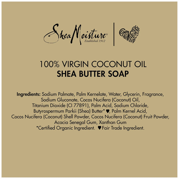 SheaMoisture, 100% Virgin Coconut Oil, Shea Butter Soap with Coconut Milk and Acacia Senegal, 8 oz